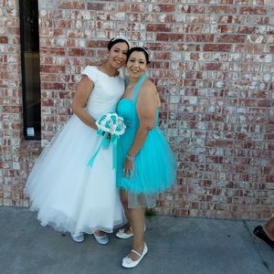 Bridesmaids or prom dress that is Tiffany blue